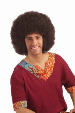 Deluxe Halloween Afro Wig Brown
