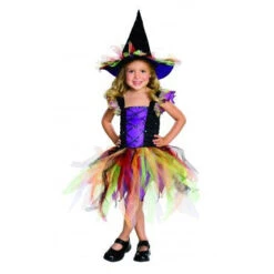 Girls Glitter Witch Costume